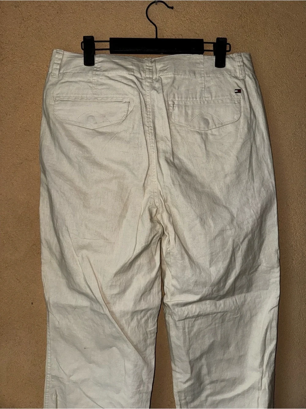 Tommy Hilfiger Men's Off-White linen  Chinos